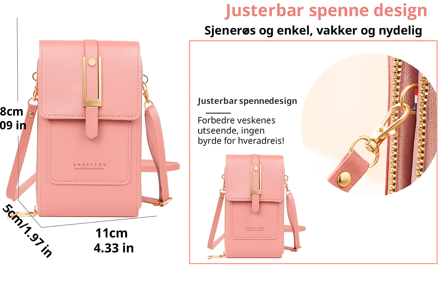 Ellison & Clarke™ | Crossbody Bag with Mobile Phone