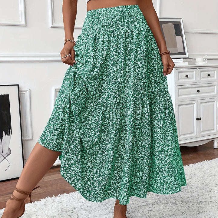 Wren | Women's Floral Smocked Maxi Skirt with Pockets