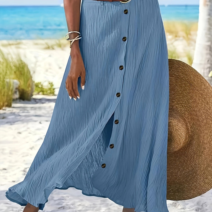 Arden | Women's Slit Maxi Skirt in an A-Line Mid-Waist Fit