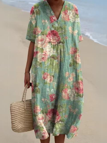 Flora | Women’s Midi Dress designed for Beach Holidays