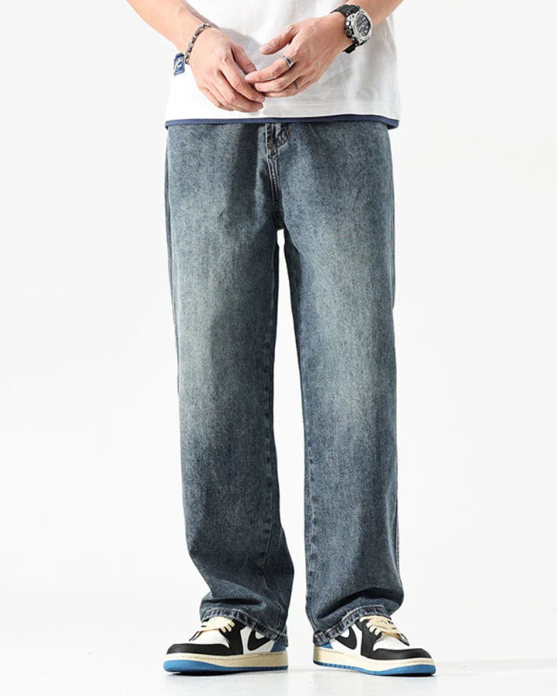 Rigid Washed Denim Jeans