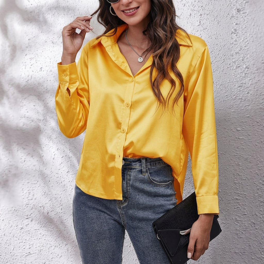 Genevieve | Women's Satin Blouse for Effortless Elegance
