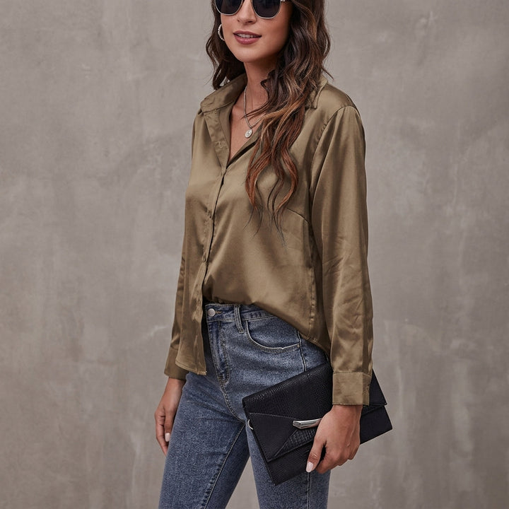 Genevieve | Women's Satin Blouse for Effortless Elegance
