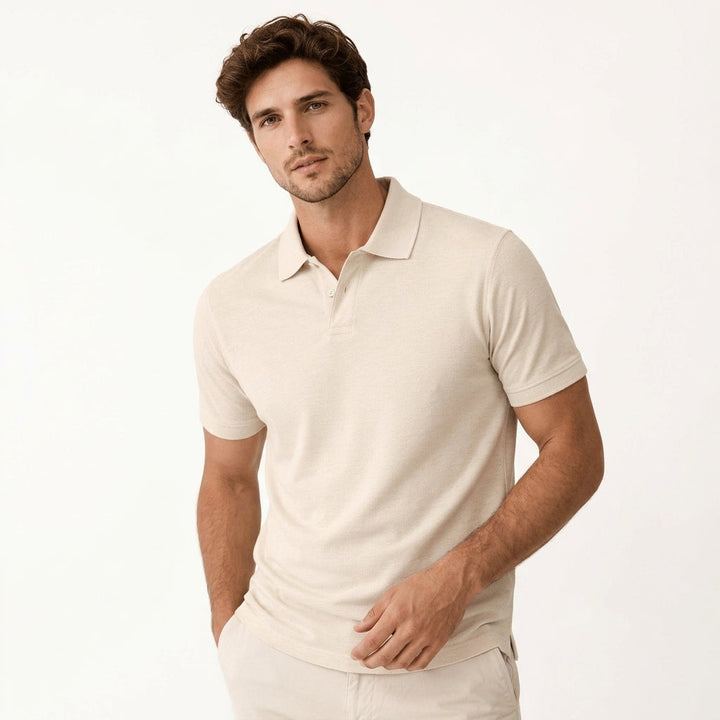 Roven | Men's Polo Shirt in Classic Beige
