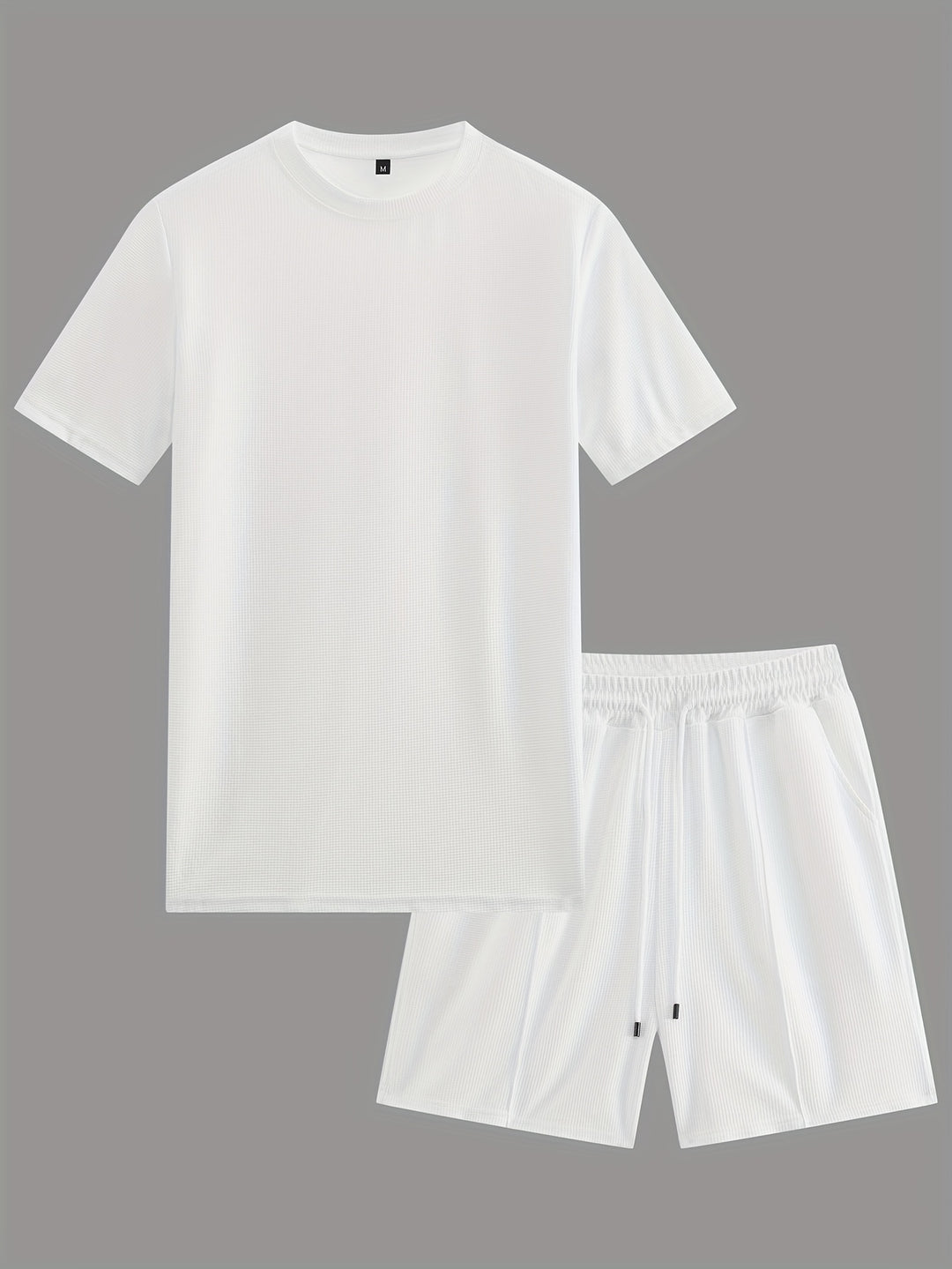 Reeve | Men's Waffle Knit T-Shirt and Drawstring Shorts Set