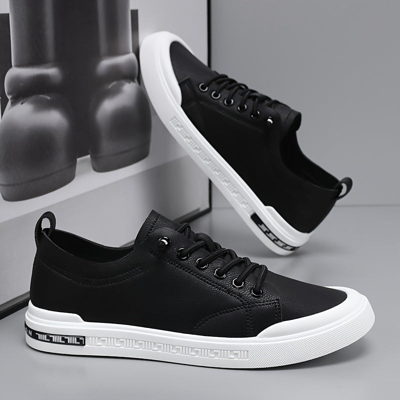 Rafael | Men's White Trainers with Geometric Sole
