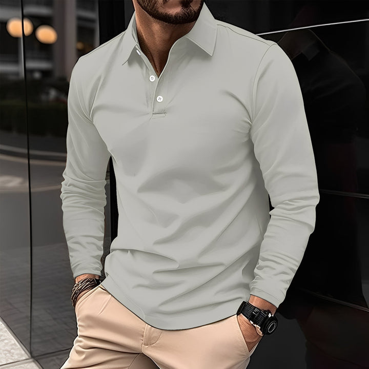 Mason | Men’s Long Sleeve Polo Shirt in a Clean Casual Fit