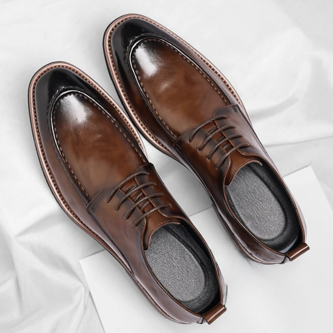 Marlo | Men's Derby Shoes with Black Toe Detail