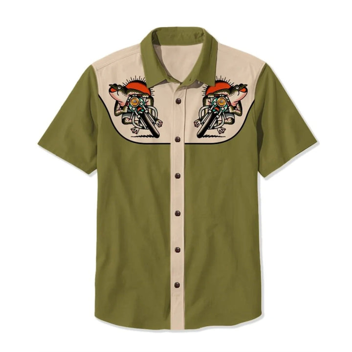 Aston | Men's Western Shirt with Bold Embroidery