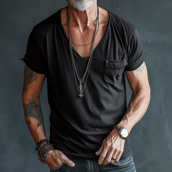 Viggo | Men's Casual Tee with Pocket Detail