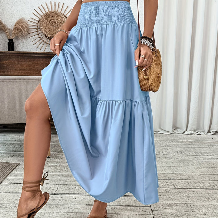 Wren | Women's Floral Smocked Maxi Skirt with Pockets