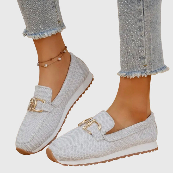 Verity | Women's Loafers with Gold Detail