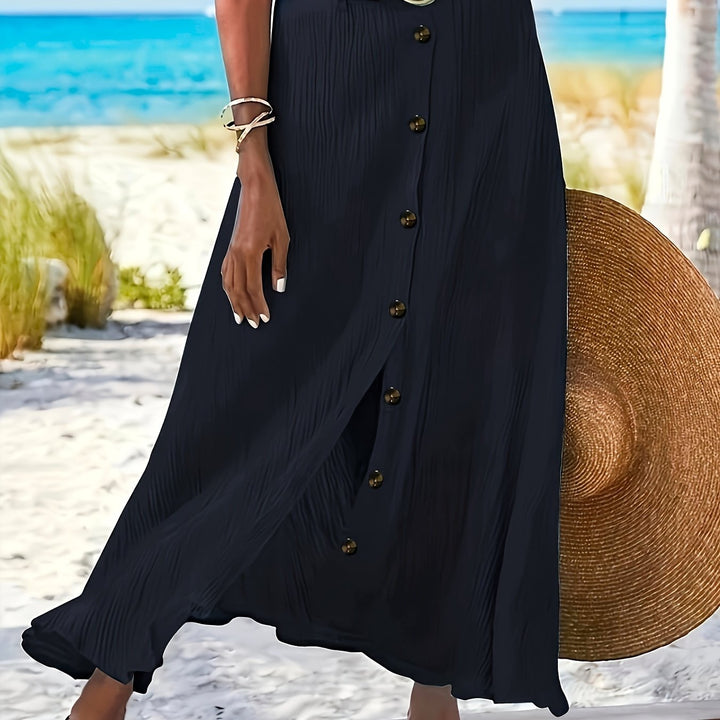 Arden | Women's Slit Maxi Skirt in an A-Line Mid-Waist Fit