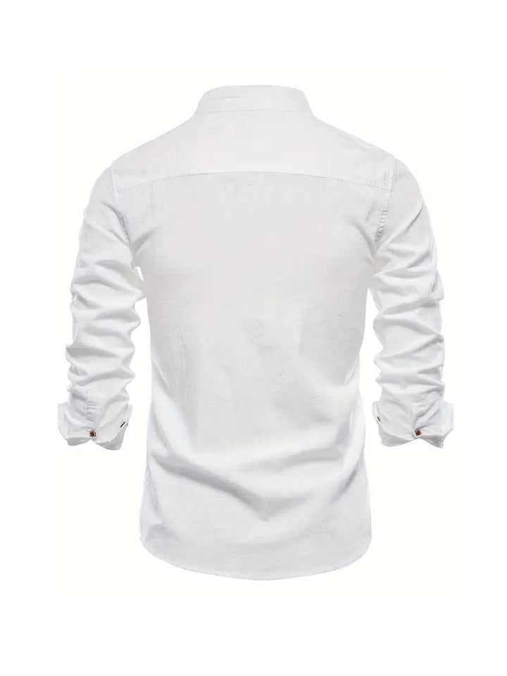 Rowen | Men’s Button Shirt with a Stand Collar