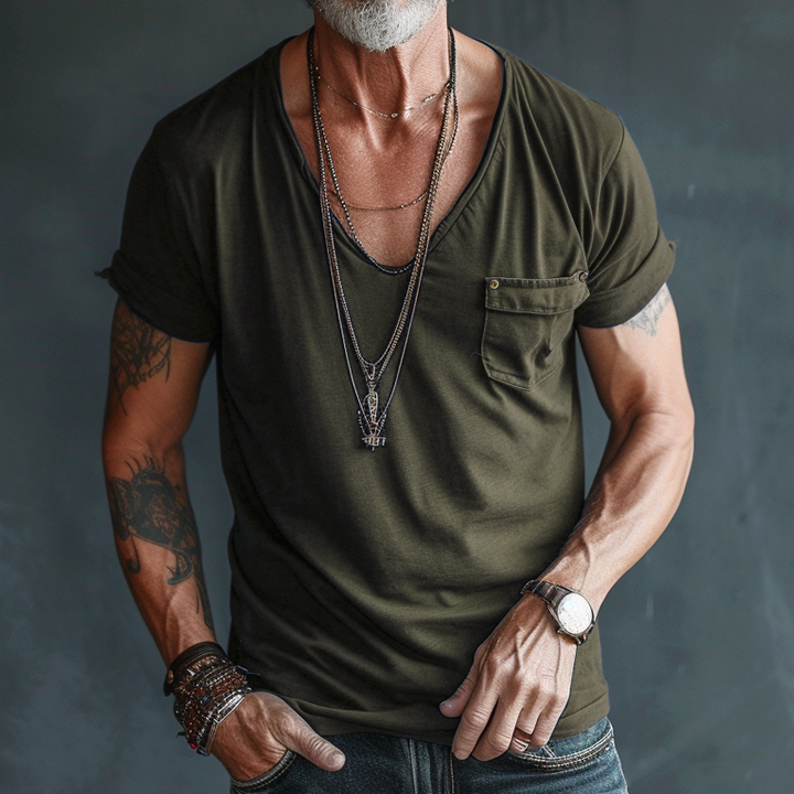 Viggo | Men's Casual Tee with Pocket Detail