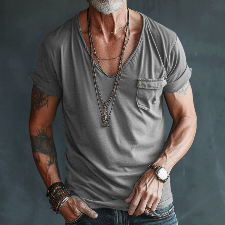Viggo | Men's Casual Tee with Pocket Detail