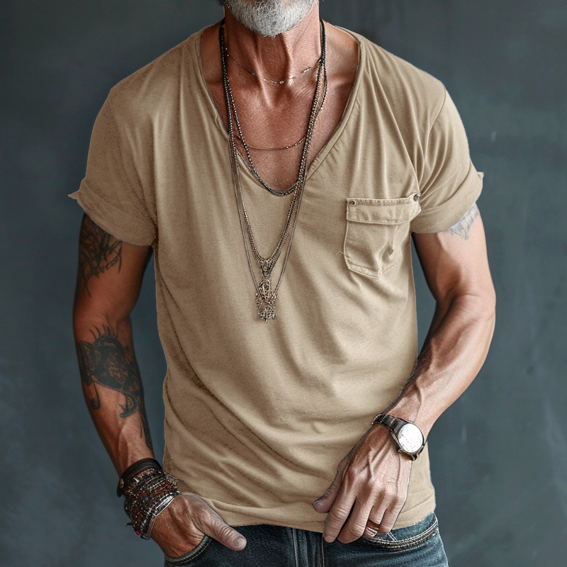 Viggo | Men's Casual Tee with Pocket Detail