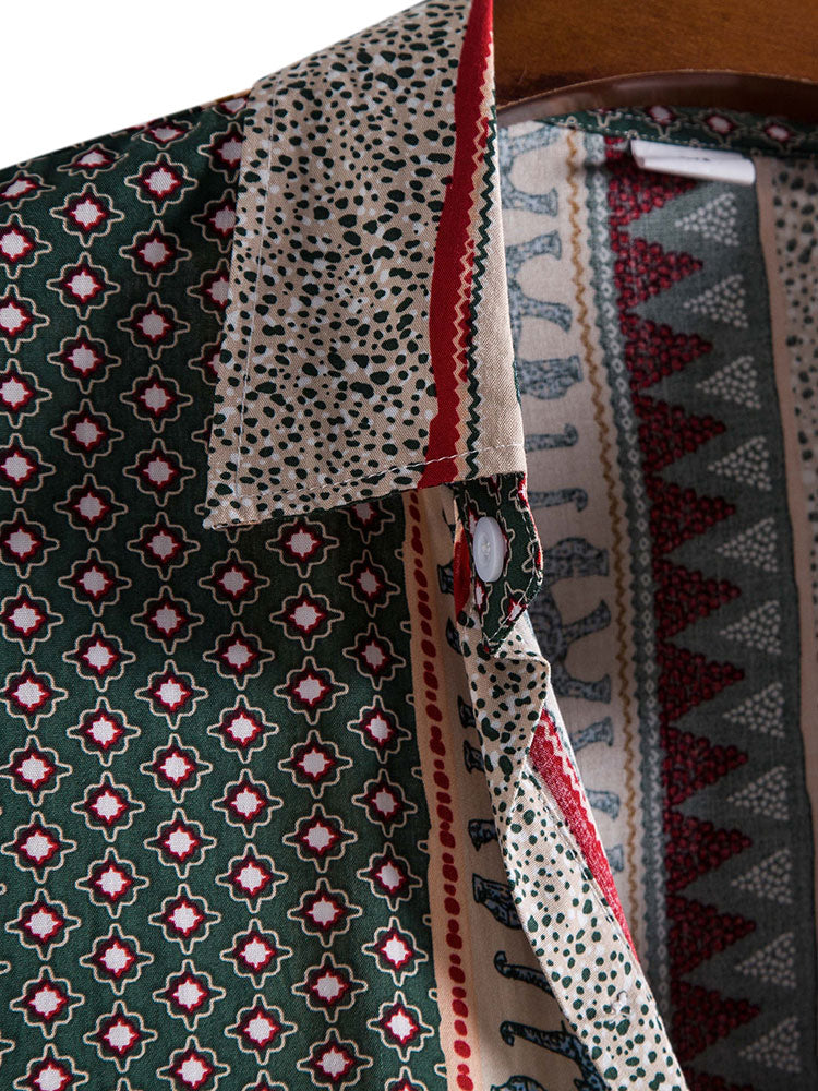 Milan | Men’s Short Sleeve Shirt with a Relaxed Patterned Finish