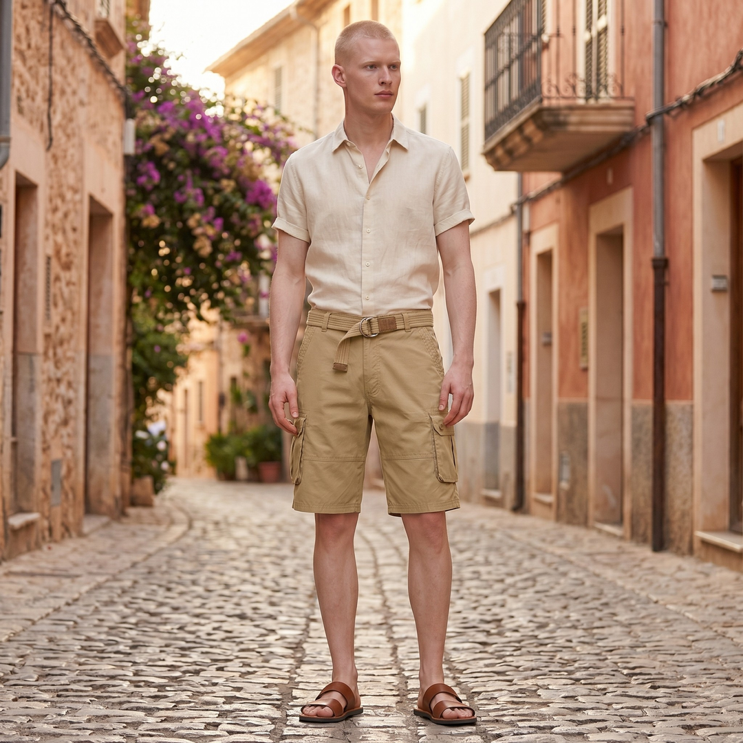 Jenson | Men's Cargo Shorts with Belt Detail