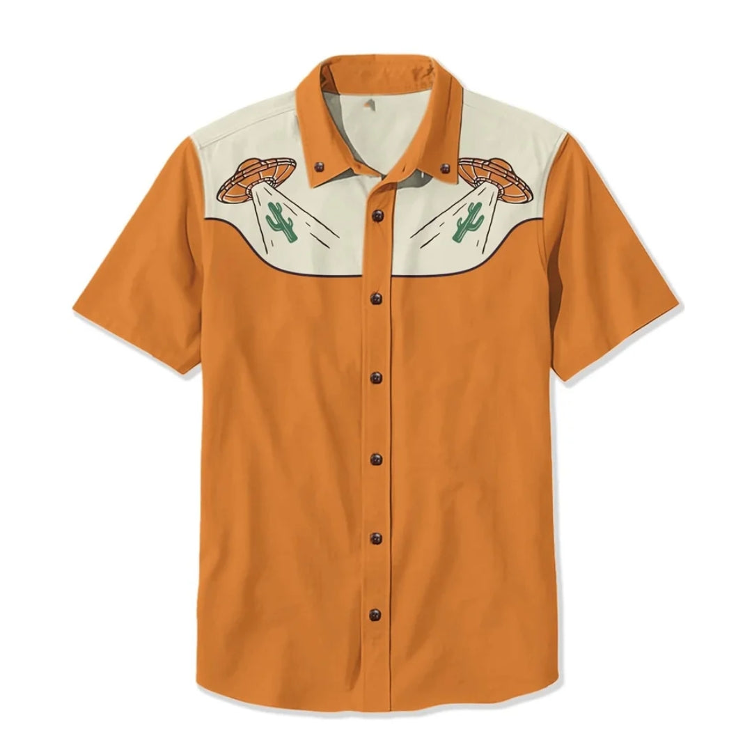 Aston | Men's Western Shirt with Bold Embroidery