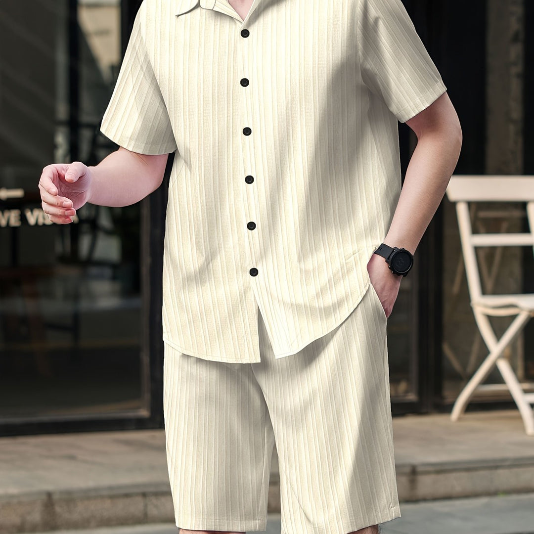 Calloway | Men's Short Sleeve Shirt and Shorts Set in a Relaxed Casual Fit
