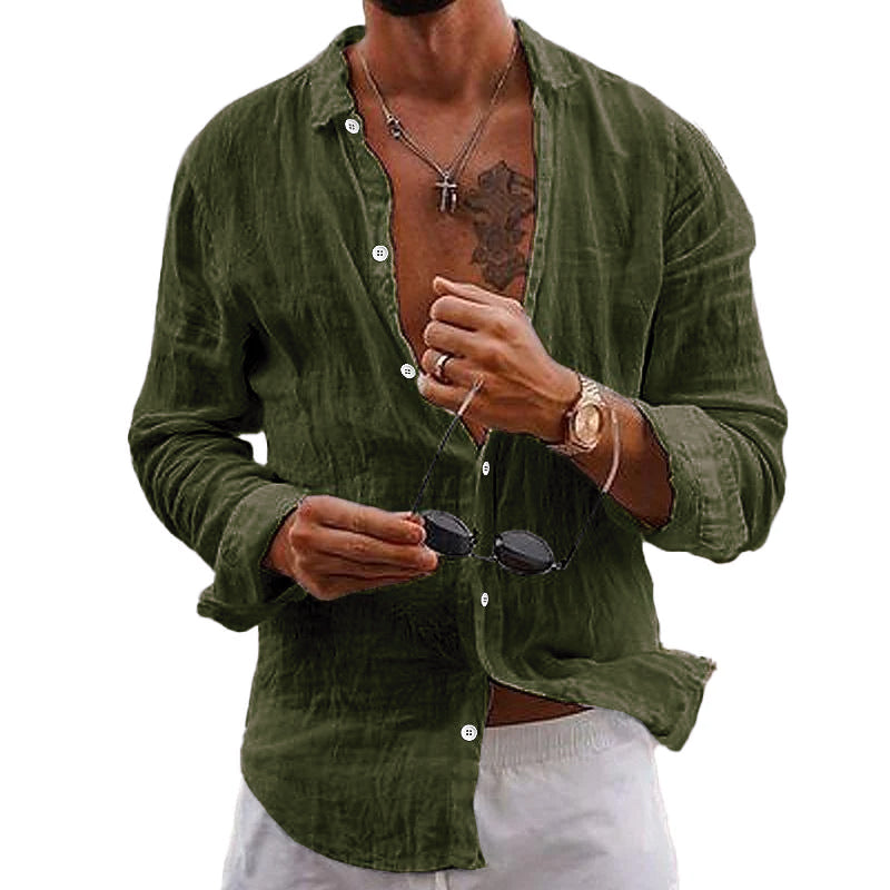 Percy | Men's Linen Shirt for Beach Days