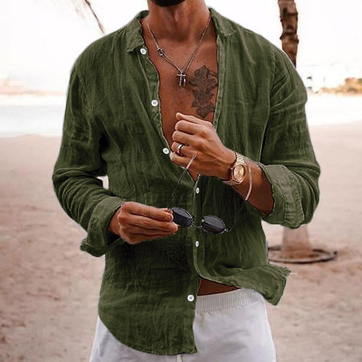 Percy | Men's Linen Shirt for Beach Days