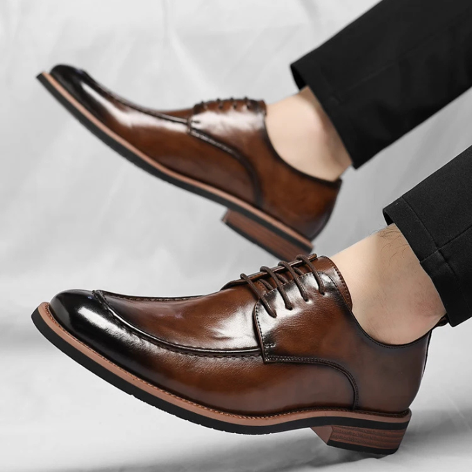 Marlo | Men's Derby Shoes with Black Toe Detail
