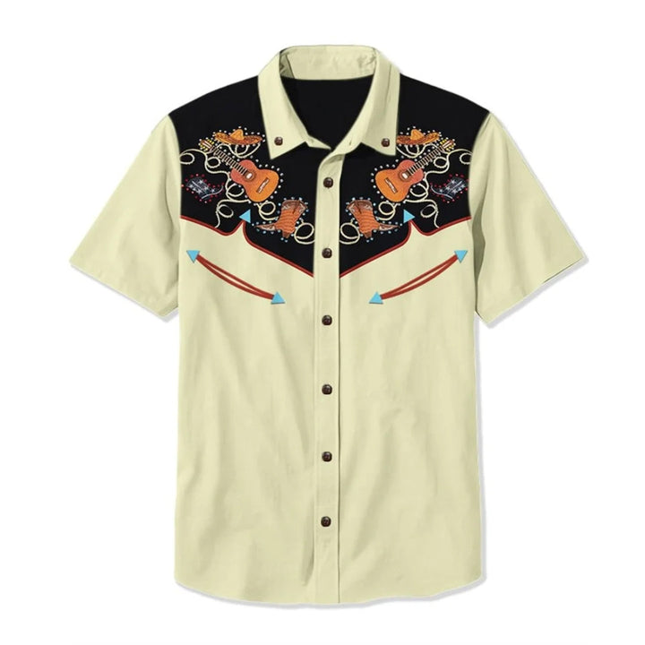 Aston | Men's Western Shirt with Bold Embroidery