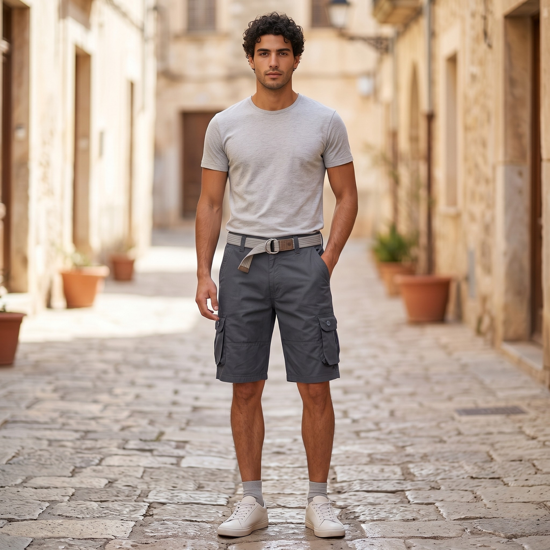 Jenson | Men's Cargo Shorts with Belt Detail
