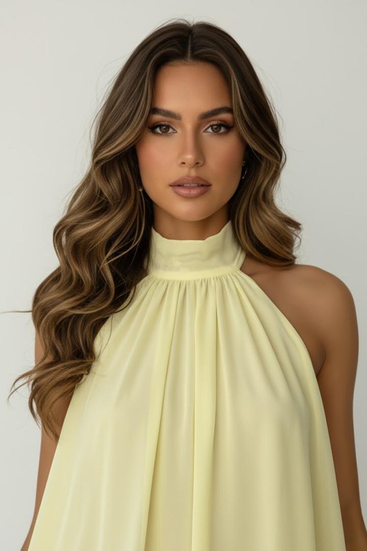 Elodie | Women’s Mini Dress featuring a Halter Neckline