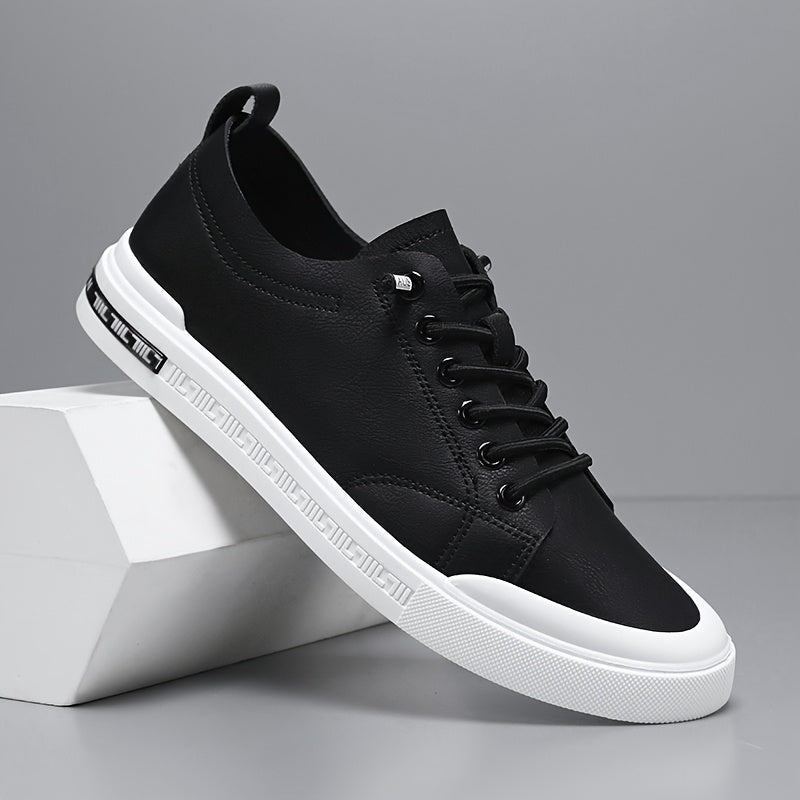 Rafael | Men's White Trainers with Geometric Sole