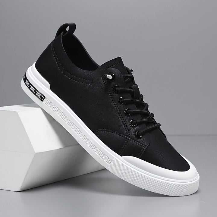Rafael | Men's White Trainers with Geometric Sole