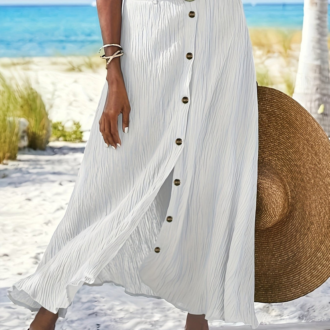 Arden | Women's Slit Maxi Skirt in an A-Line Mid-Waist Fit