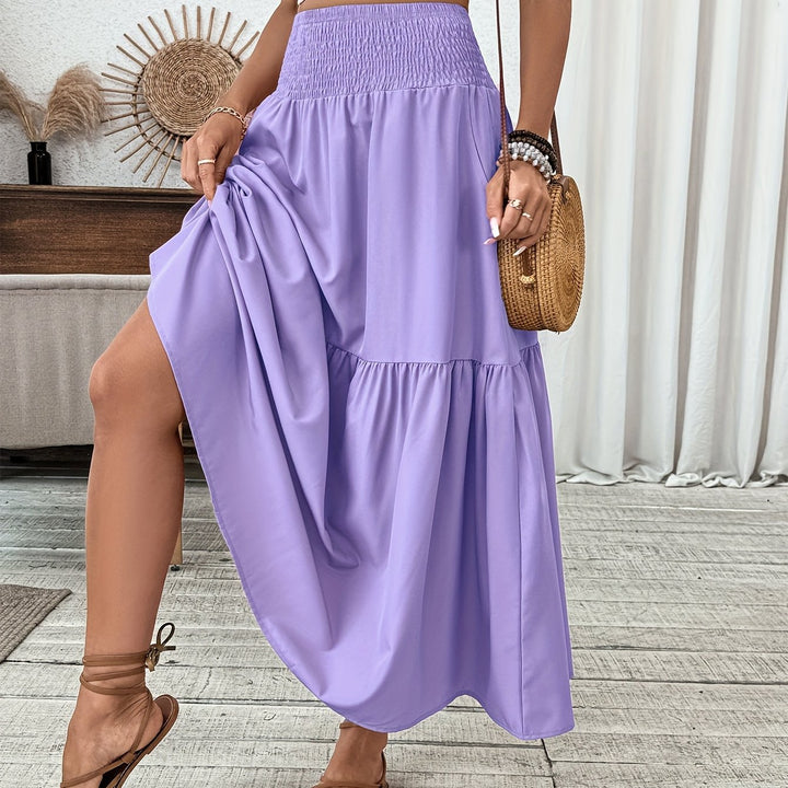 Wren | Women's Floral Smocked Maxi Skirt with Pockets
