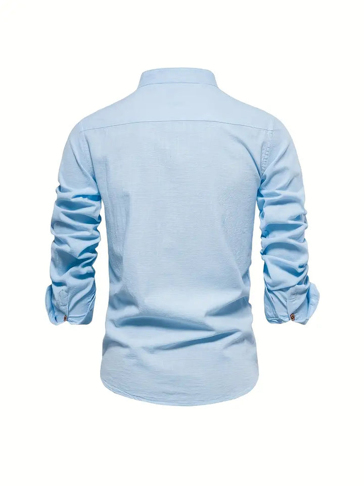 Rowen | Men’s Button Shirt with a Stand Collar