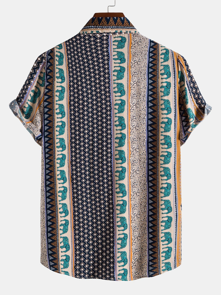 Milan | Men’s Short Sleeve Shirt with a Relaxed Patterned Finish