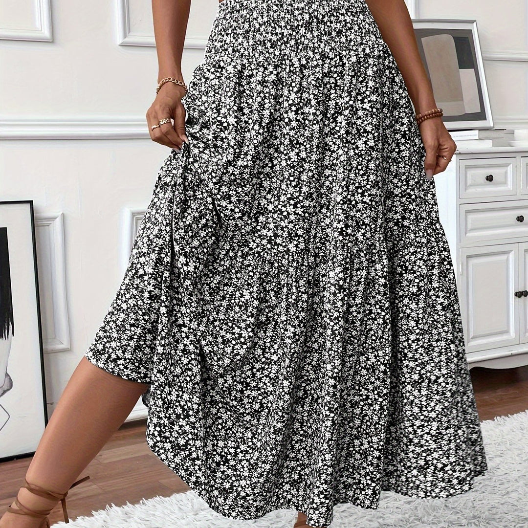 Wren | Women's Floral Smocked Maxi Skirt with Pockets
