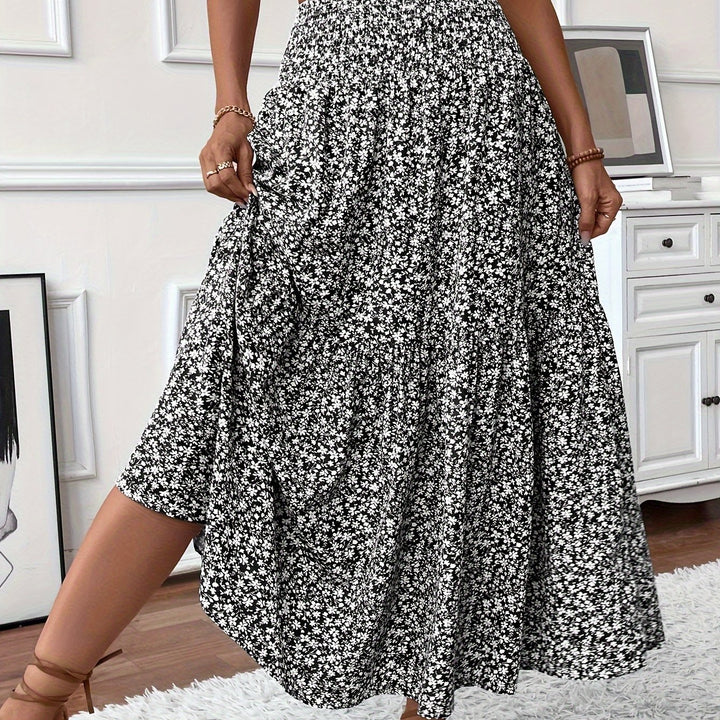Wren | Women's Floral Smocked Maxi Skirt with Pockets
