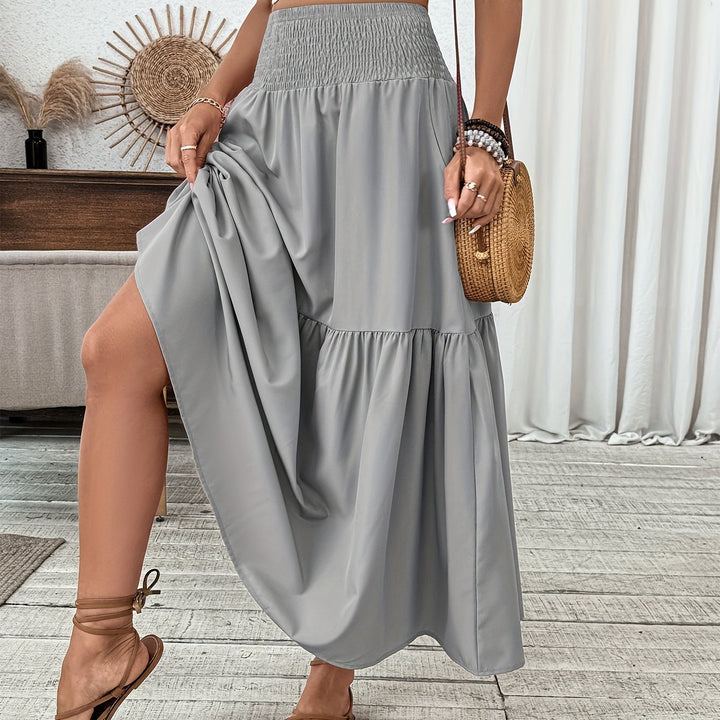 Wren | Women's Floral Smocked Maxi Skirt with Pockets