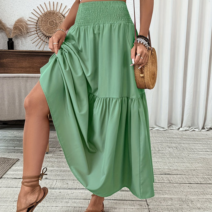 Wren | Women's Floral Smocked Maxi Skirt with Pockets