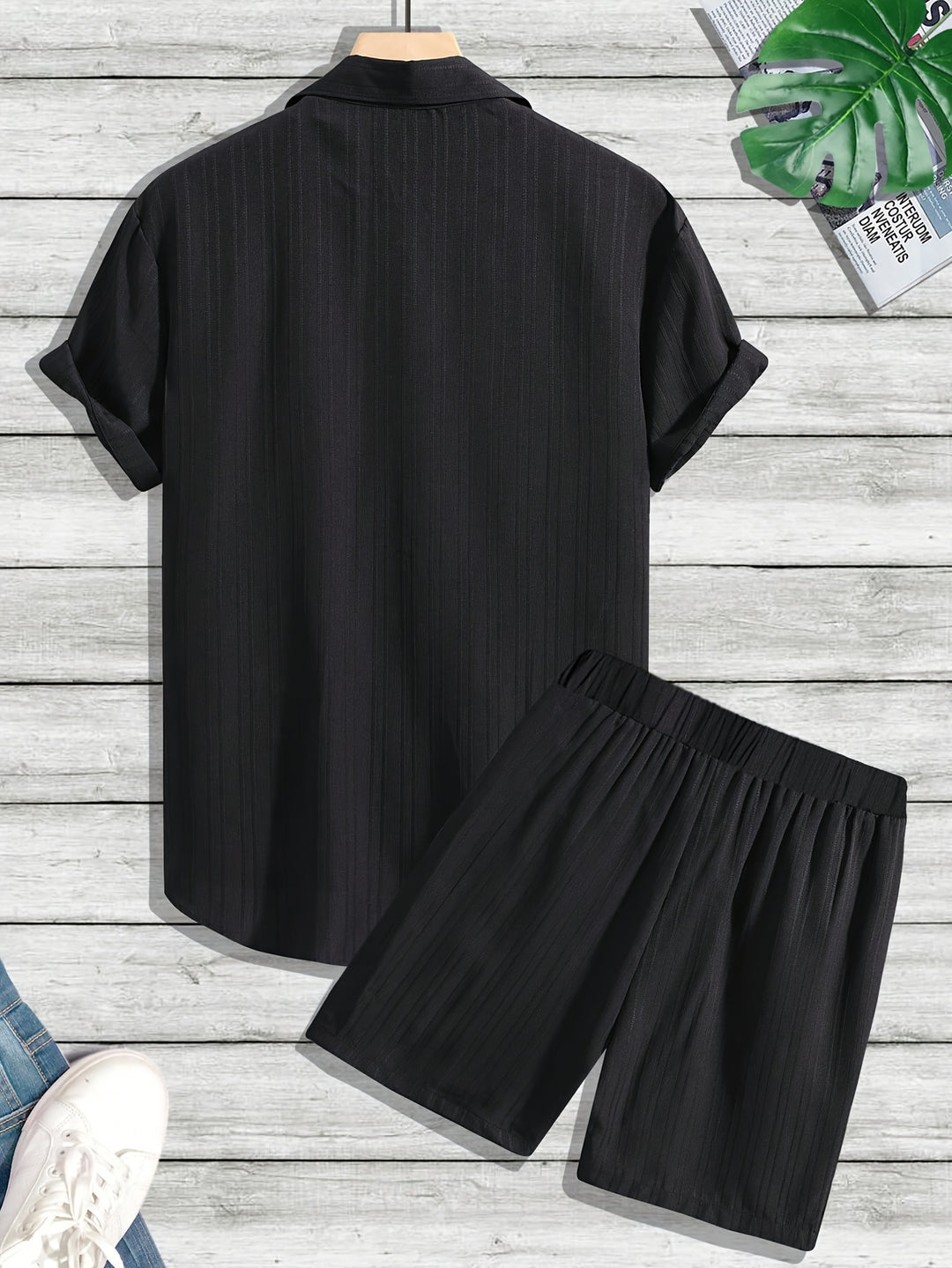 Calloway | Men's Short Sleeve Shirt and Shorts Set in a Relaxed Casual Fit