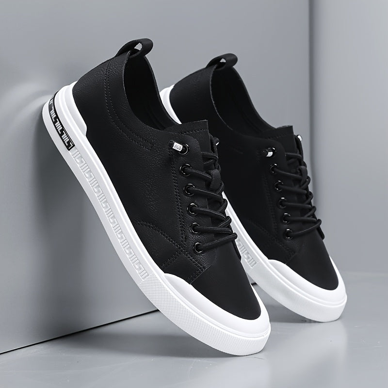 Rafael | Men's White Trainers with Geometric Sole