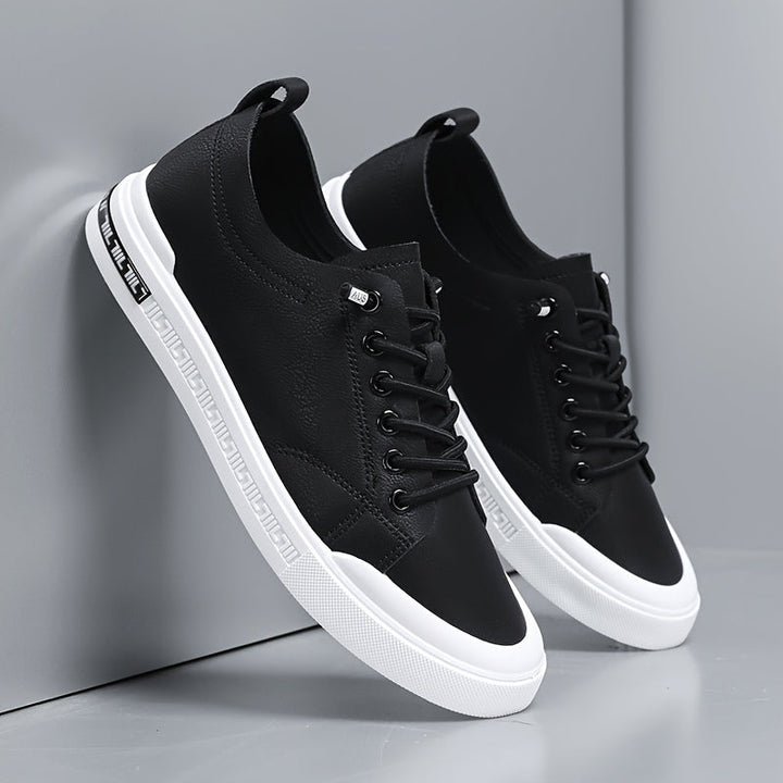 Rafael | Men's White Trainers with Geometric Sole