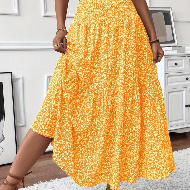 Wren | Women's Floral Smocked Maxi Skirt with Pockets