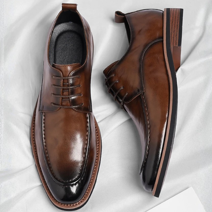 Marlo | Men's Derby Shoes with Black Toe Detail