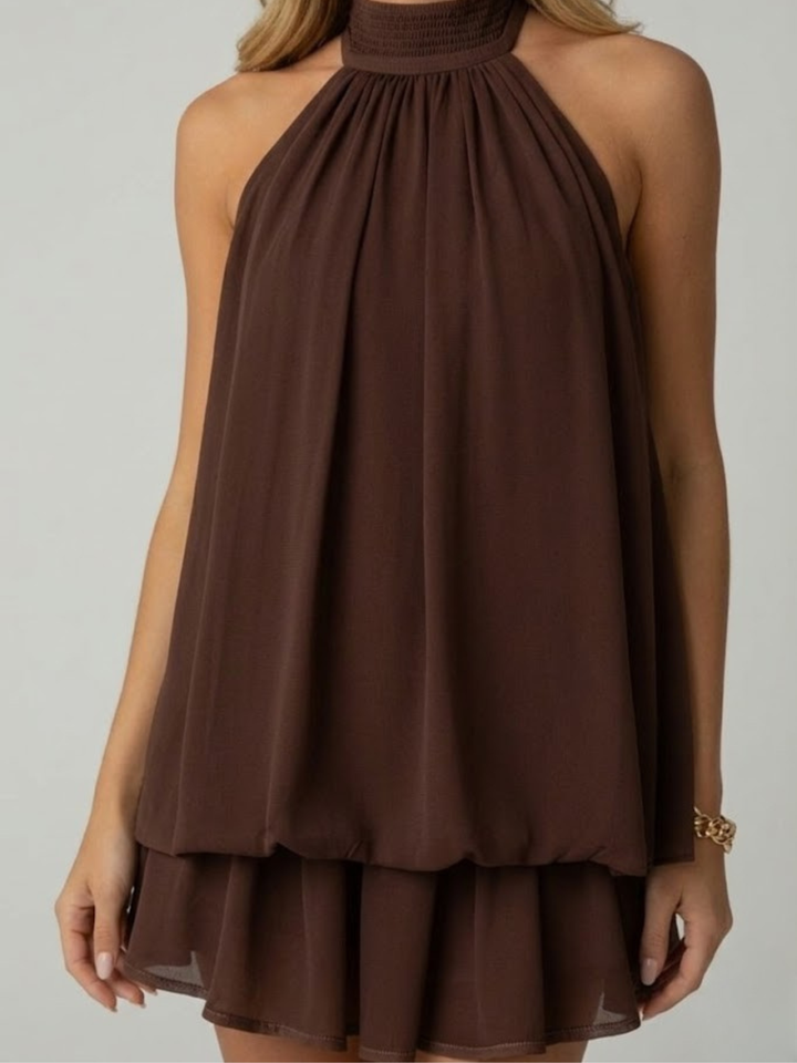 Elodie | Women’s Mini Dress featuring a Halter Neckline