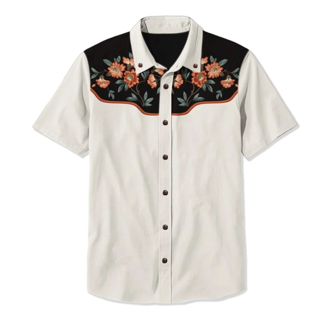 Aston | Men's Western Shirt with Bold Embroidery