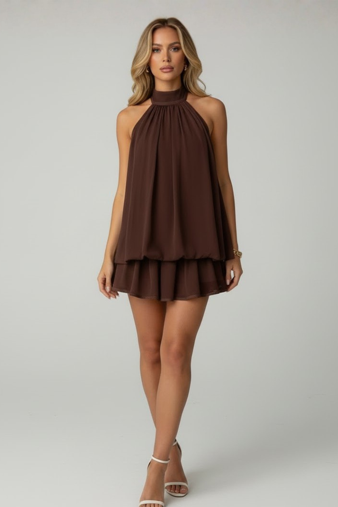 Elodie | Women’s Mini Dress featuring a Halter Neckline