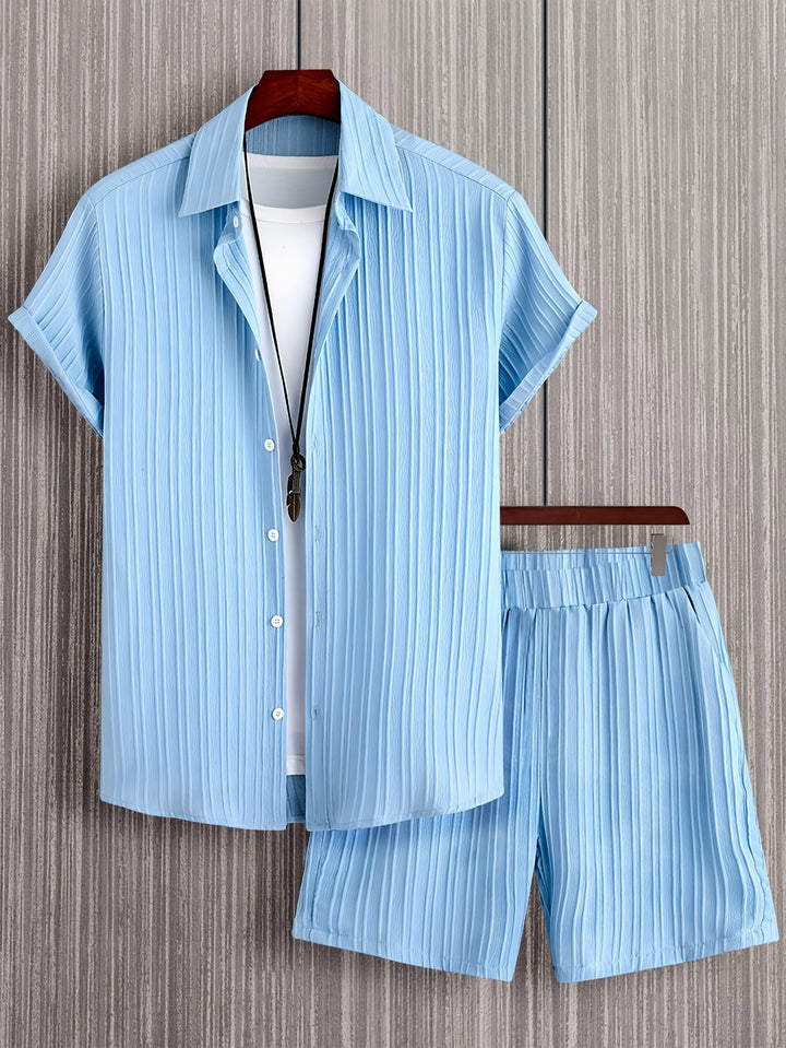 Calloway | Men's Short Sleeve Shirt and Shorts Set in a Relaxed Casual Fit